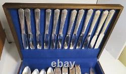 1881 Rogers Silver Plated Flatware Surf Club Oneida Service For 12 62 Pc 1938