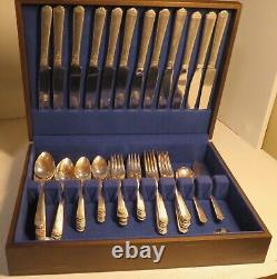 1881 Rogers Silver Plated Flatware Surf Club Oneida Service For 12 62 Pc 1938