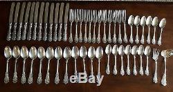 1897 Berkshire Silverplate Flatware Set by 1847 Rogers Bros 51 Pieces