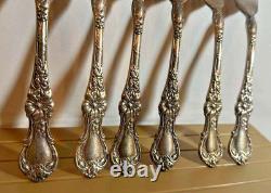 1902 by 1835 R. Wallace Silverplate Dinner Forks Vintage Floral Flatware Set