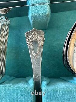 1930's Vintage SENATE PLATE Silverware 70 pieces Mixed Set with Case