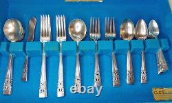 1936 Oneida Community CORONATION Silverplate Flatware -Art Deco-? (54pcs.)