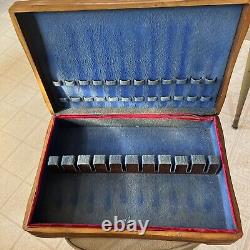 1937 International Silver Co A1 Rose and Leaf Silverplate Flatware Set 80pc Case