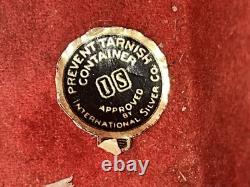 1938 Holmes & Edwards IS Inlaid Silver Plate Flatware 12 Place Set 81 PC & Case