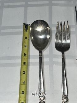 1938 Holmes & Edwards IS Inlaid Silver Plate Flatware 12 Place Set 81 PC & Case