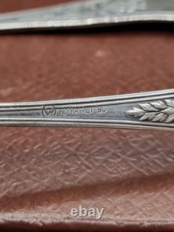 1950s Hefra Poland Warsaw Postmodern Silverplated Forks Set of 6 in Box-Rare