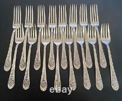 1953 Jubilee Wm Rogers International 52 Piece Dinner Flatware Silverware Set