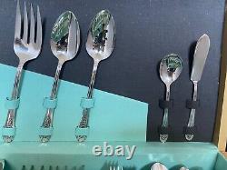 1953 Jubilee Wm Rogers International 54 Piece Dinner Flatware Silverware Set