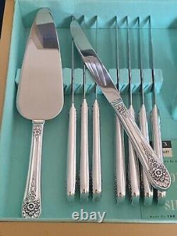 1953 Jubilee Wm Rogers International 54 Piece Dinner Flatware Silverware Set