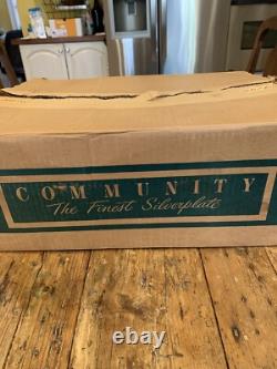 1953 Oneida Ballard Community Plate Silverware Set 7035 Mahogany Chest 56 pcs