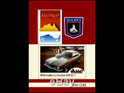 2017 Holden LJ Torana box set SILVER PLATE GRILLE BADGE Ltd Ed 200! & STAMP
