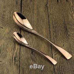 24-Piece (6 Settings) ROSE GOLD PLATED Flatware Cutlery Silverware Set