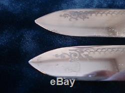 24 Piece Fancy 19 th c. Silver Plate & Mother of Pearl Handle Fish Set