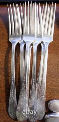 34 pcs VTG Oneida Paul Revere Silverplate Flatware 1927 VGC