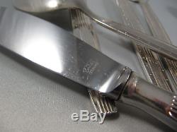 34pce Mid Century Modern Danish Silver Plate Capri Flatware Cutlery set 6 person