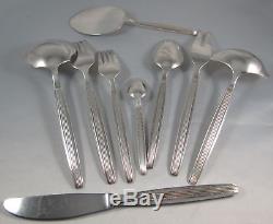 34pce Mid Century Modern Danish Silver Plate Capri Flatware Cutlery set 6 person