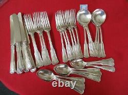 (36) Pc 1835 Wallace Silverplate Set With Monogram, 1910 Laurel #22