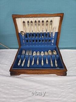 37 Pcs. Of WM ROGERS LUFBERRY Silverplate Flatware, International Silver in Case