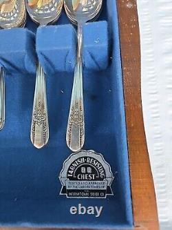 37 Pcs. Of WM ROGERS LUFBERRY Silverplate Flatware, International Silver in Case