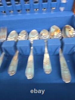 37 Pcs. Of WM ROGERS LUFBERRY Silverplate Flatware, International Silver in Case