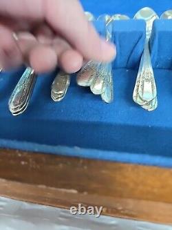 37 Pcs. Of WM ROGERS LUFBERRY Silverplate Flatware, International Silver in Case