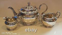 3PC Antique silver plated tea set Hallmarked W S A1 Very Good quality condition