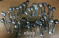 40 Pc Mixed Antique to Vintage SUGAR SPOONS SHELLS & SIFTERS