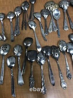 40 Pc Mixed Antique to Vintage SUGAR SPOONS SHELLS & SIFTERS
