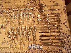 40 Pc. Set, Svc for 12 in box 1847 Rogers Bros. Silver Plate Springtime 1957