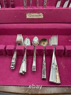 41 Pcs Community Silverplate Silverware Morningstar Buffet Flatware Set