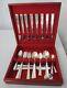 42 pc Wm Rogers IS Art Deco Revelation 1 1938 Silverplate Red Mahogany Case