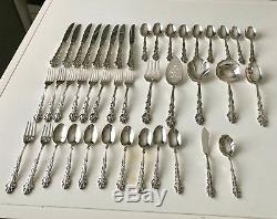 44 pc. Set ONEIDA COMMUNITY BEETHOVEN SILVERPLATE FLATWARE WITH ROSE
