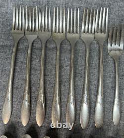 45 Pc Lot Vintage Oneida Community Plate 1932 Lady Hamilton Silverplate Flatware