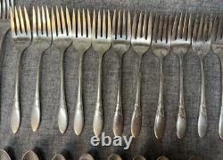 45 Pc Lot Vintage Oneida Community Plate 1932 Lady Hamilton Silverplate Flatware