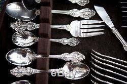 (45) pc. Reed & Barton KING FRANCIS Silverplate Flatware Set EXCELLENT
