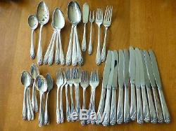 47 Piece DAFFODIL 1847 Rogers Bros Silverplate Flatware Service for 11 + Extras