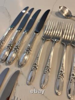 49 Pcs Oneida Community Silverplate White Orchid Service for 8 Plus Extra Pieces