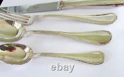 4 Pc Place Setting Chambly Perles Silverplate Flatware France