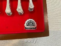 50 Piece Reed & Barton Pompeian Pattern Silverplated Flatware Set withBox