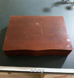 50 pieces VTG Wm. Rogers & Sons Flatware Set with Original Wooden Box
