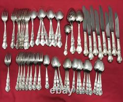 51 Pc Silverplate HERITAGE Service for 8 + Serving 1847 Rogers Bros IS