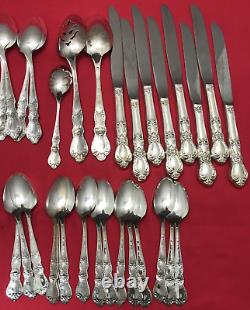 51 Pc Silverplate HERITAGE Service for 8 + Serving 1847 Rogers Bros IS