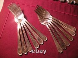 51 Piece Set International SILVERPLATE 1929 DESOTO Spoons Forks Knives Serving