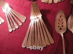 51 Piece Set International SILVERPLATE 1929 DESOTO Spoons Forks Knives Serving