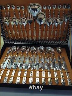 51 Pieces Silver Plated Cutlery Set Made in Italy