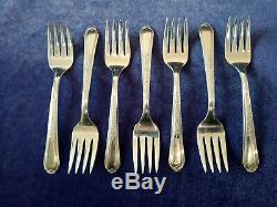 52 Piece Plymouth Silver plate Flatware Set in wooden storage box silverplate