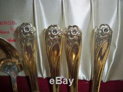52 Piece Set DAFFODIL Silverplate Flatware in Chest 1847 Rogers Bros
