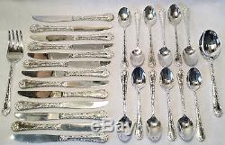 53pc Wm ROGERS & SON Silverplate ENCHANTED ROSE Flatware Service or Set