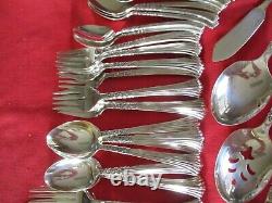 (54) Pc 1881 Rogers Silverplate Flatware Set, Floral Queen, Service 8 #22