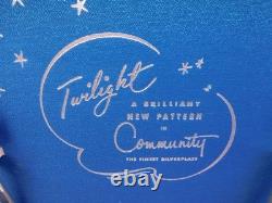 54 Pcs MCM Vtg Oneida Community Plate Twilight Silver Plate Flatware Set In Box